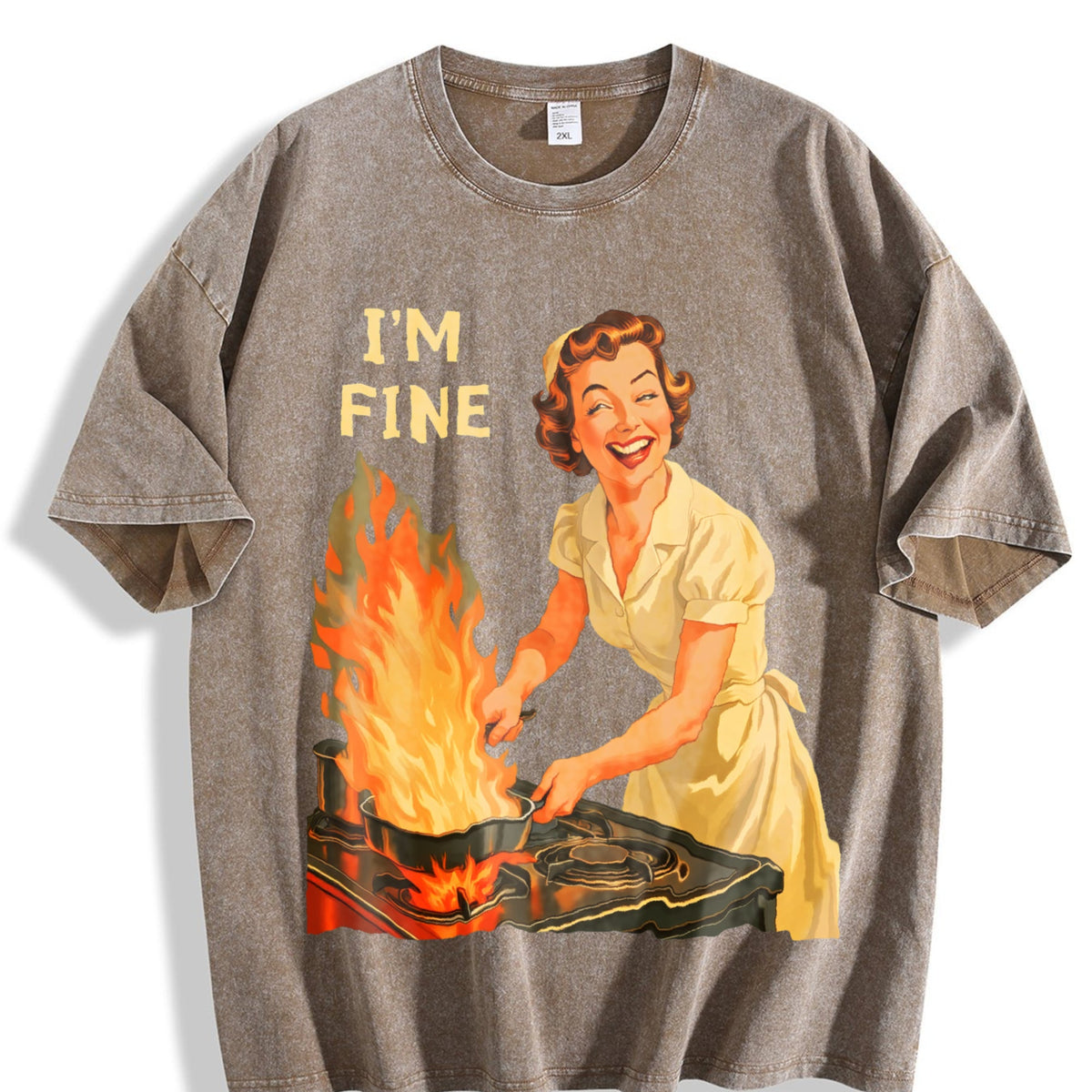 I'm Fine - Funny Housewife - Sarcastic For USA Vintage product image 3