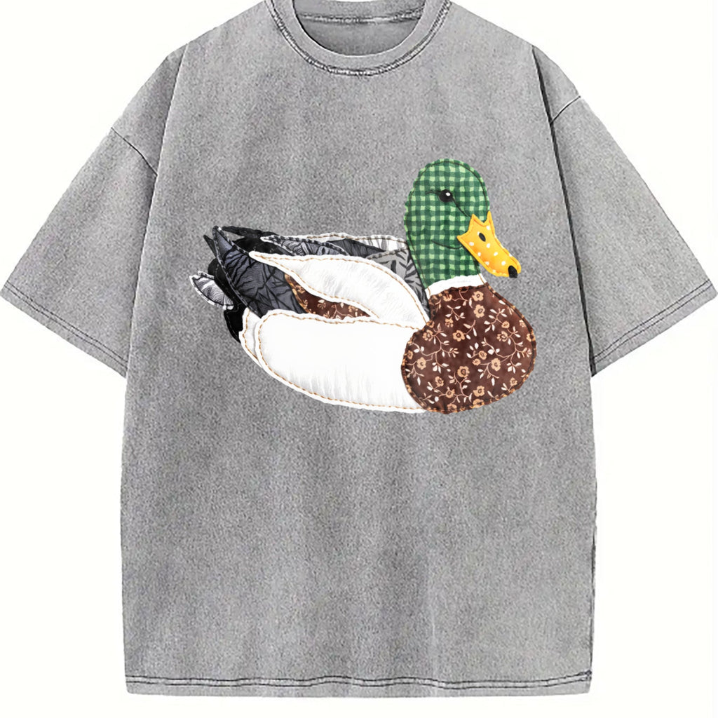 Patchwork Mallard Duck Vintage Washed T-Shirt product image 5