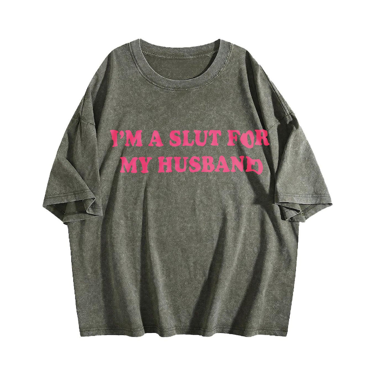 Im A Slut For My Husband Vintage Washed T-Shirt product image 4