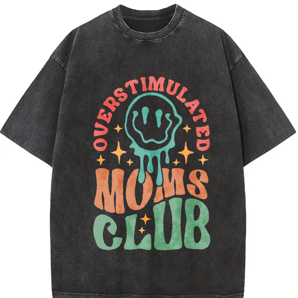 Mother's Day Mom's Club Vintage Washed T-Shirt product image 2