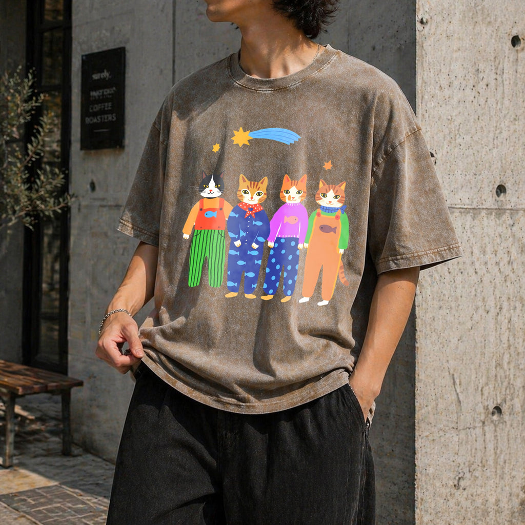 Cat Brothers Vintage Washed T-Shirt product image 3