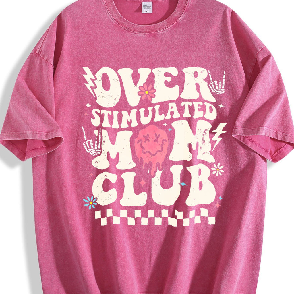Overstimulated Mom Club Vintage Washed T-Shirt product image 7
