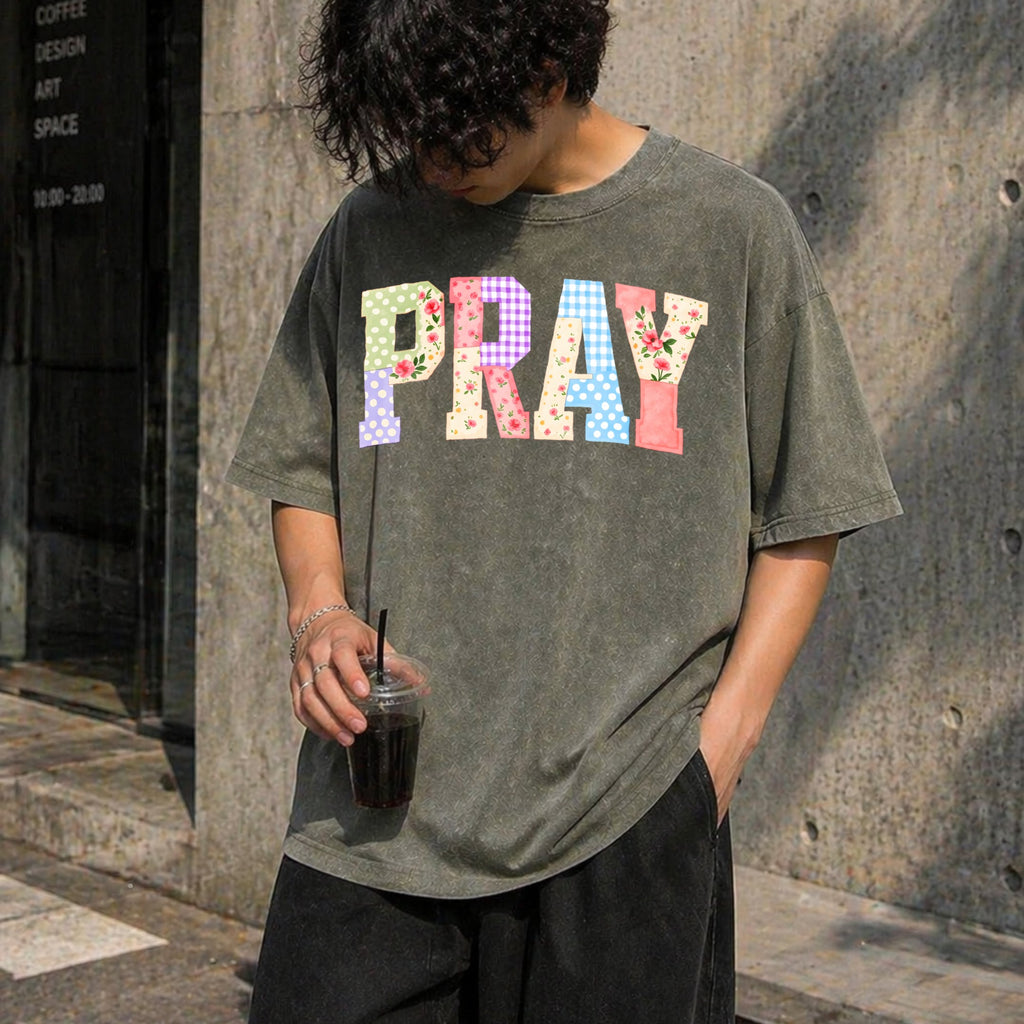 Pray Christian Vintage Washed T-Shirt product image 11