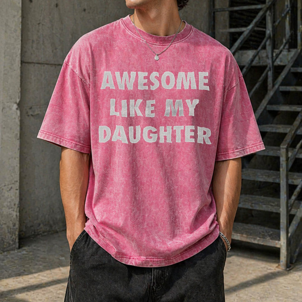 Awesome Like My Daughter Funny Fathers Day Dad Vintage product image 14