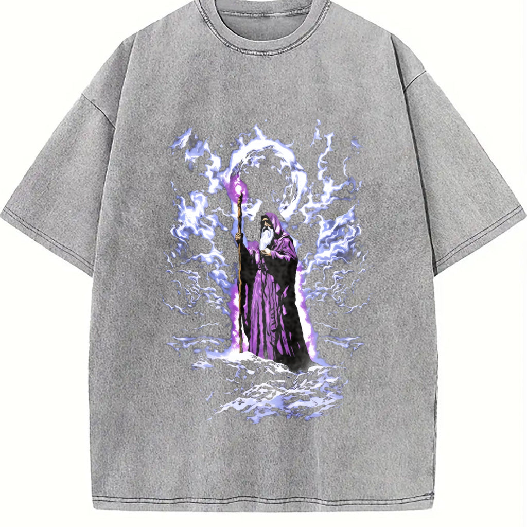 Wizard Dark Fantasy Vintage Washed T-Shirt product image 5