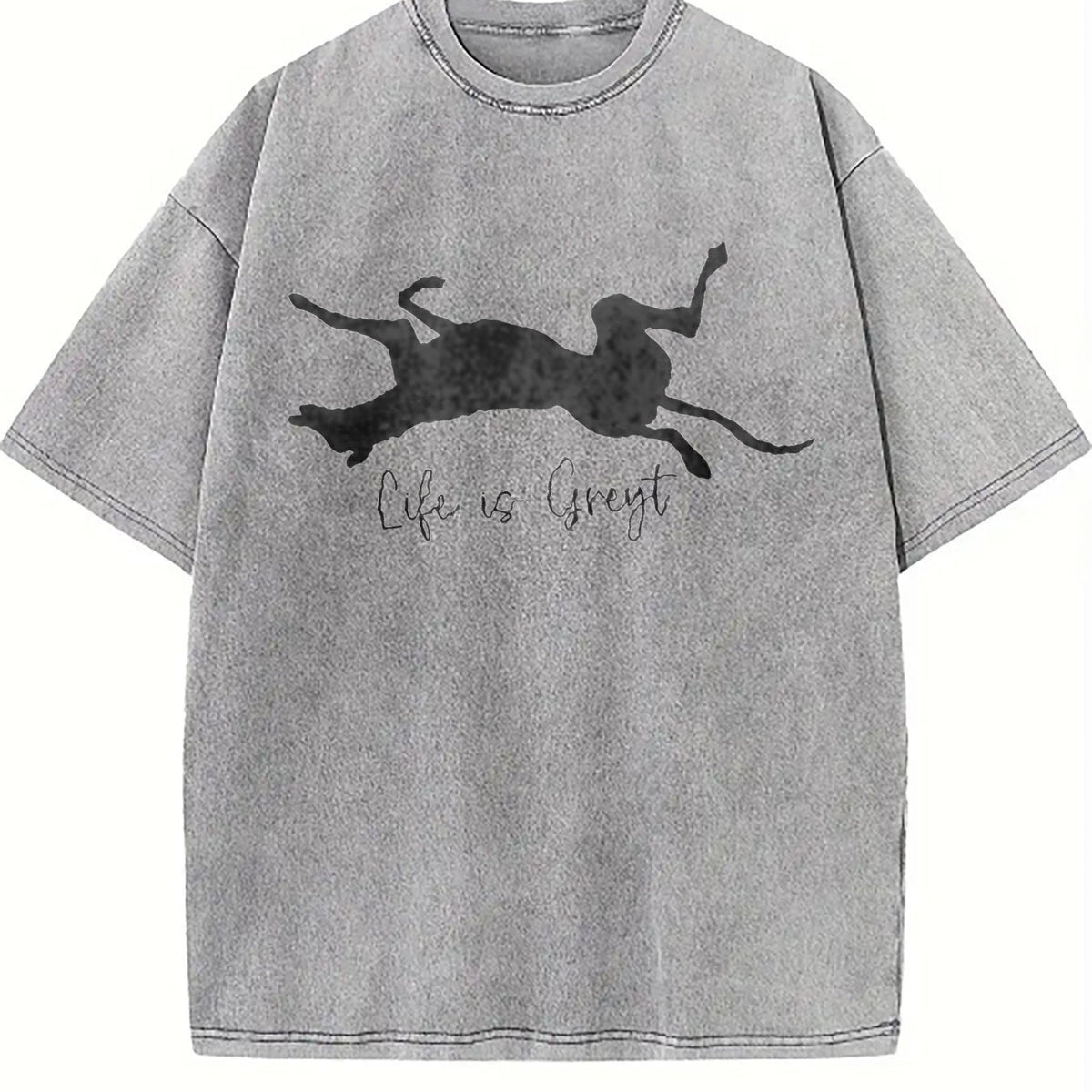 Life Is Greyt Greyhound Lover Vintage Washed T-Shirt product image 5
