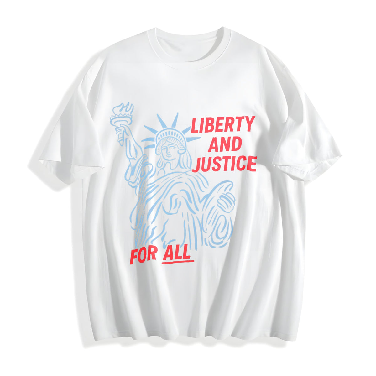 4th Of July Boxy Liberty And Justice For All Crop Resist product image 2