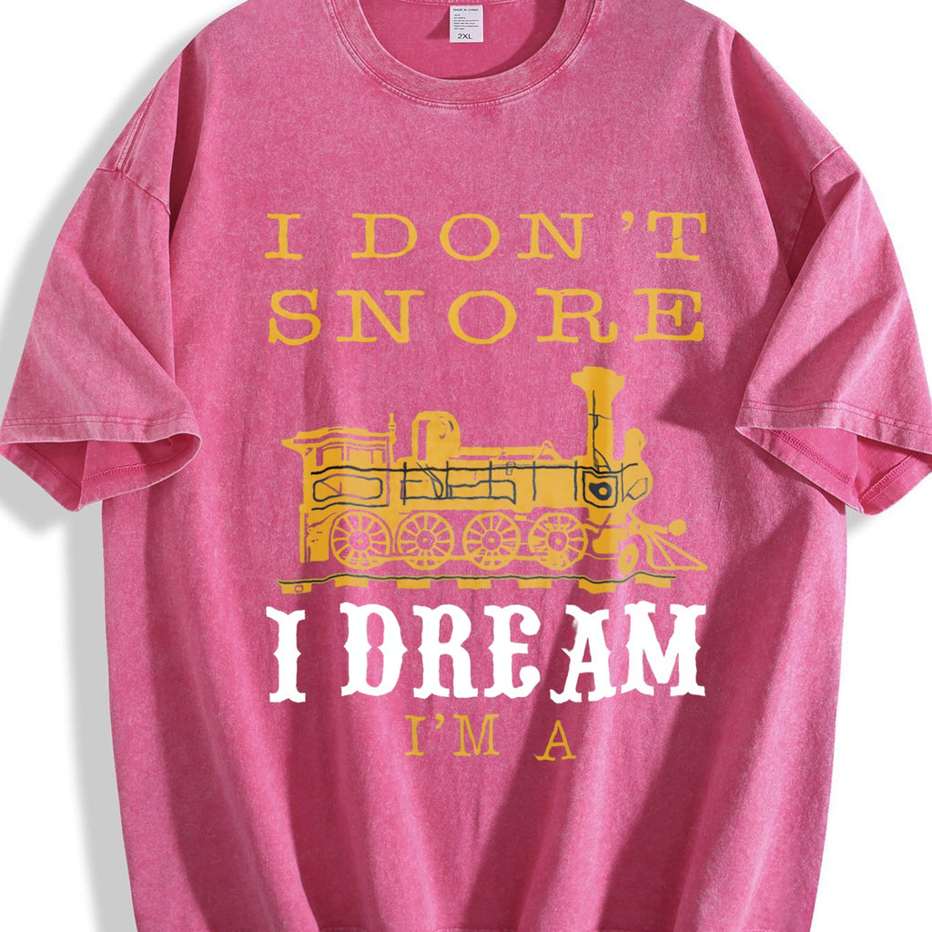 I Don't Snore I Dream I'm A Train Vintage Washed T-Shirt product image 7
