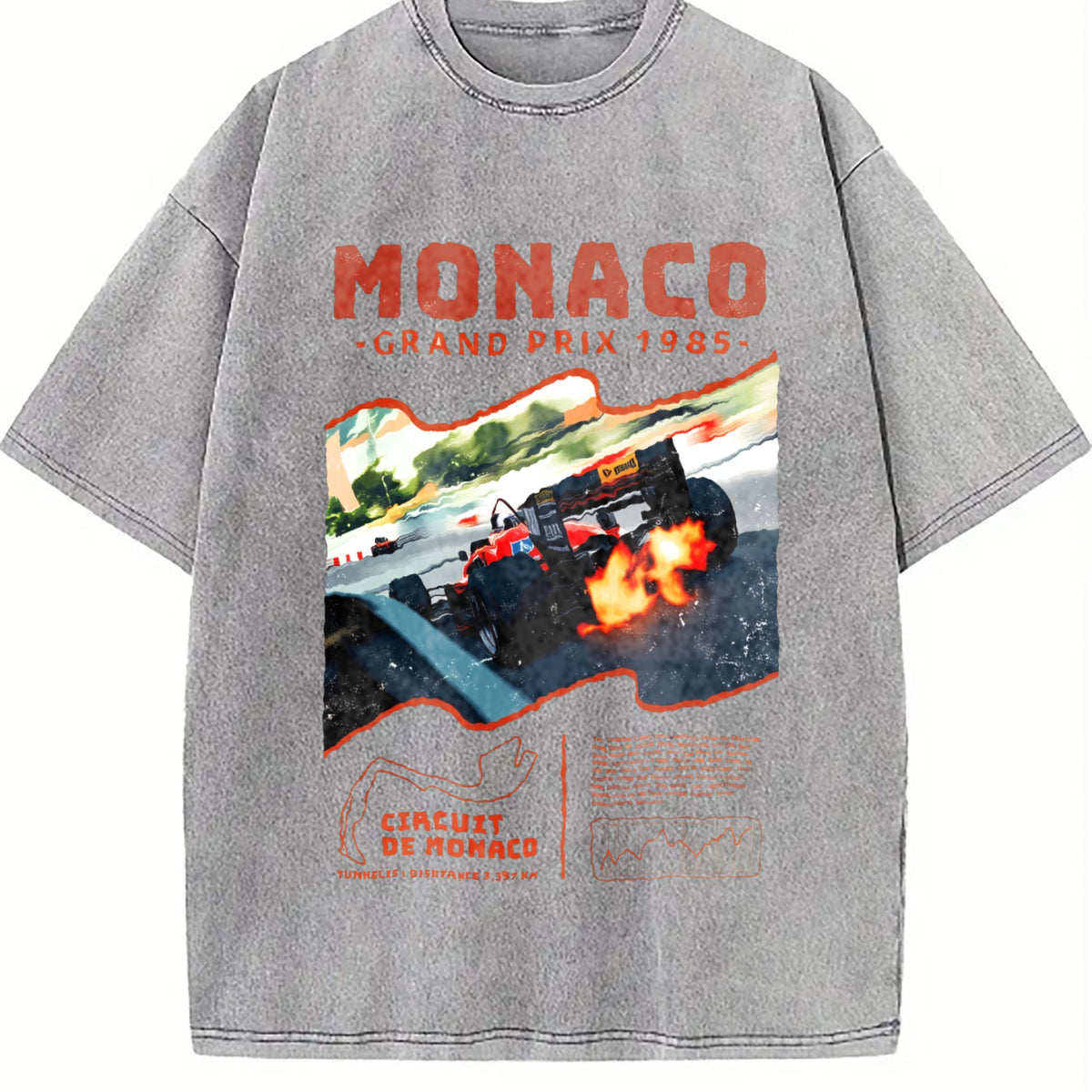 Monaco 1984 Classic 90s Funny Good Vintage Washed T-Shirt product image 5