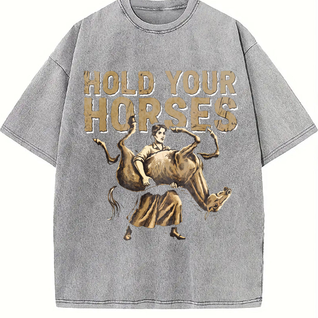 Hold Your Horses Cowboy Frog Vintage Washed T-Shirt product image 5