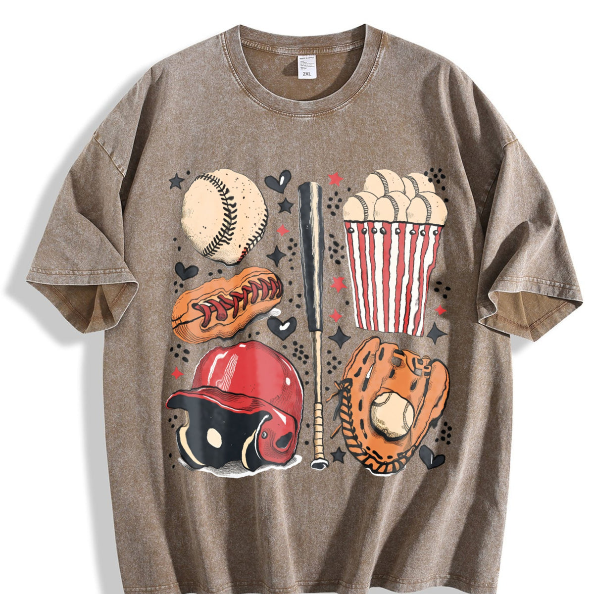 Baseball Fun Collection Vintage Washed T-Shirt product image 3