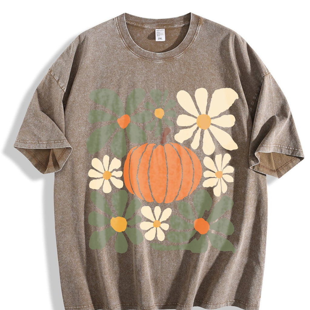 Pumpkin Vintage Washed T-Shirt product image 3