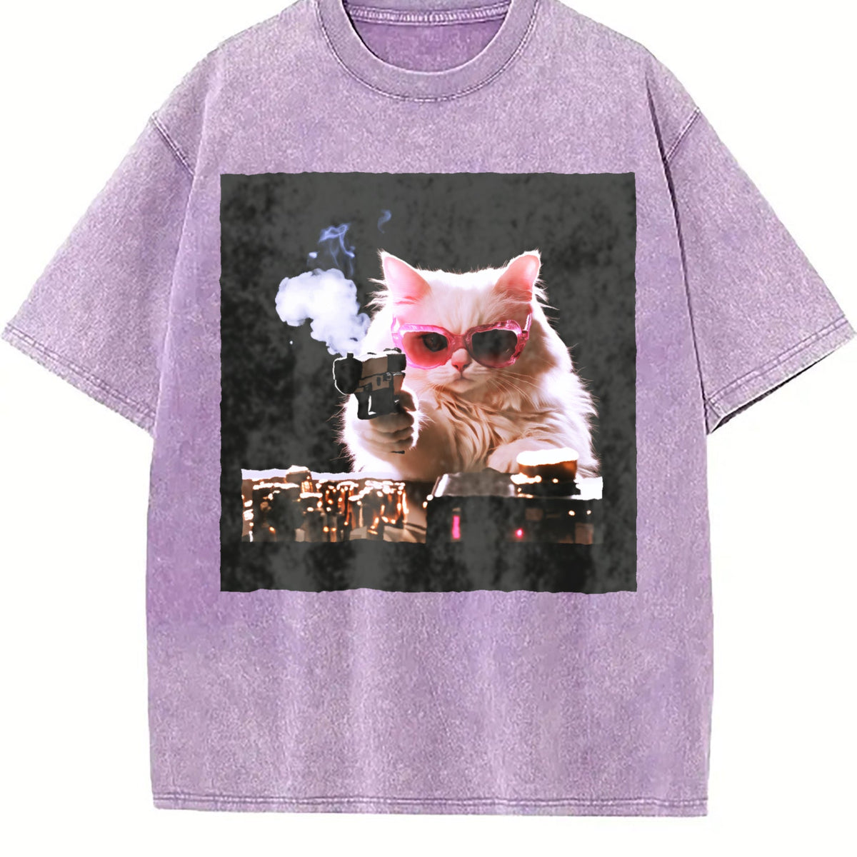 Cute Cat - Funny Kitten Vintage Washed T-Shirt product image 6