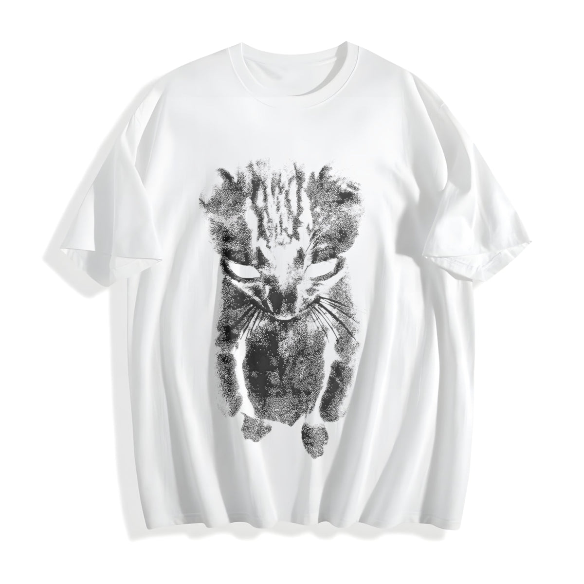 Sad Meme Cat Cotton T-Shirt product image 2