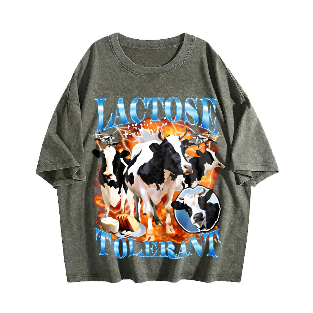 Lactose Tolerant Bootleg Vintage Washed T-Shirt product image 4