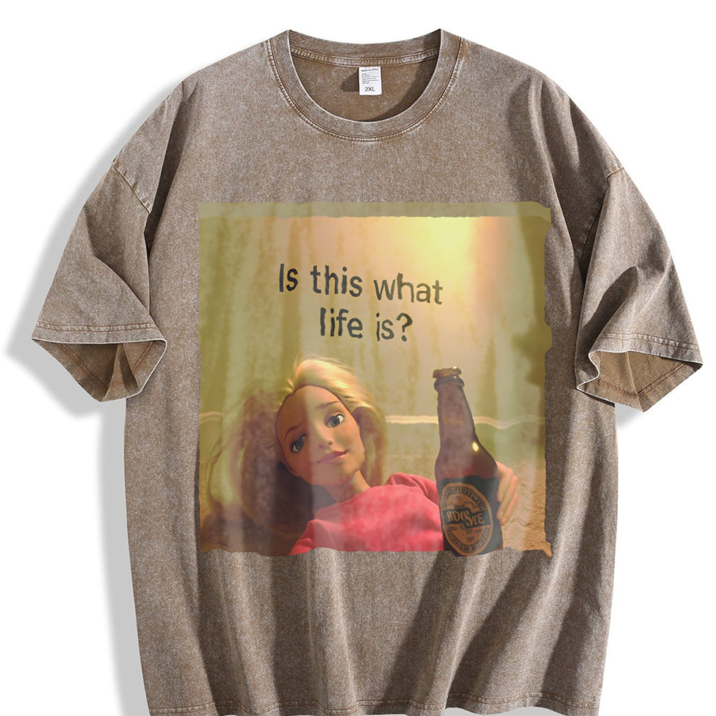 Is This What Life Is Doll Meme Vintage Washed T-Shirt product image 3