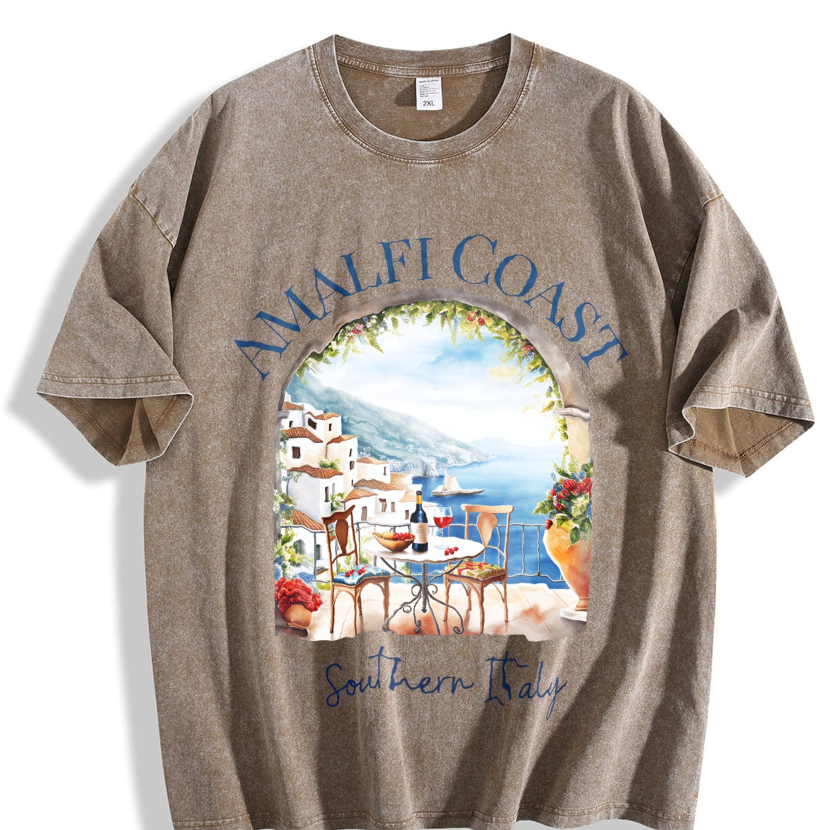 Amalfi Coast Southern Italy Watercolor Vintage Washed product image 3
