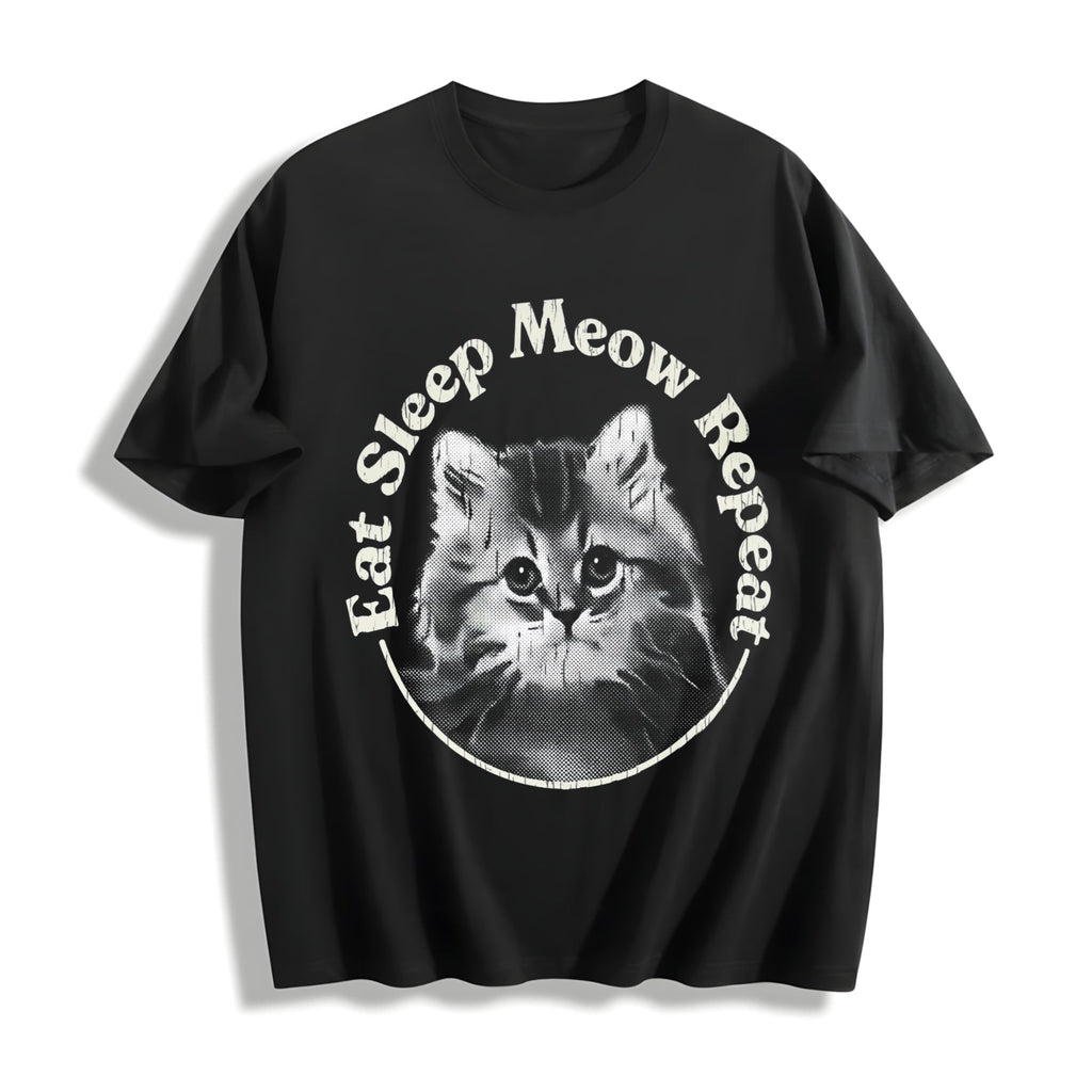 Eat Sleep Meow Repeat Funny Cute Kitten Lovers For Ladies product image 1