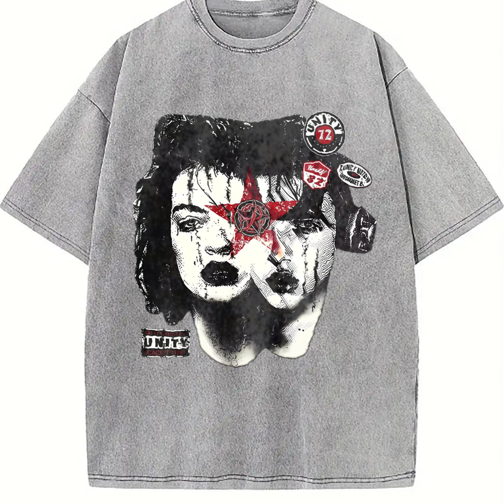 Face Gothic Vintage Washed T-Shirt product image 5