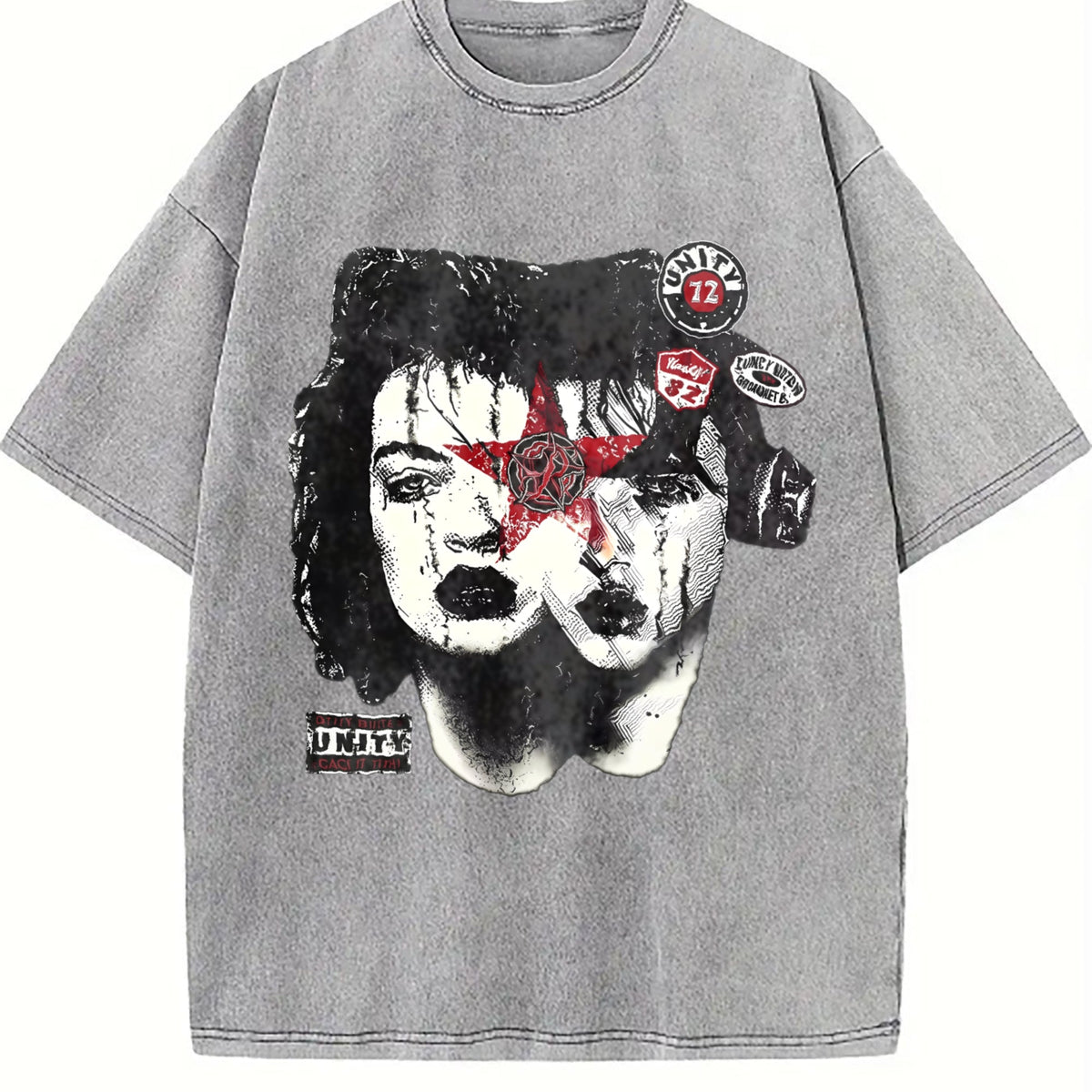 Face Gothic Vintage Washed T-Shirt product image 5