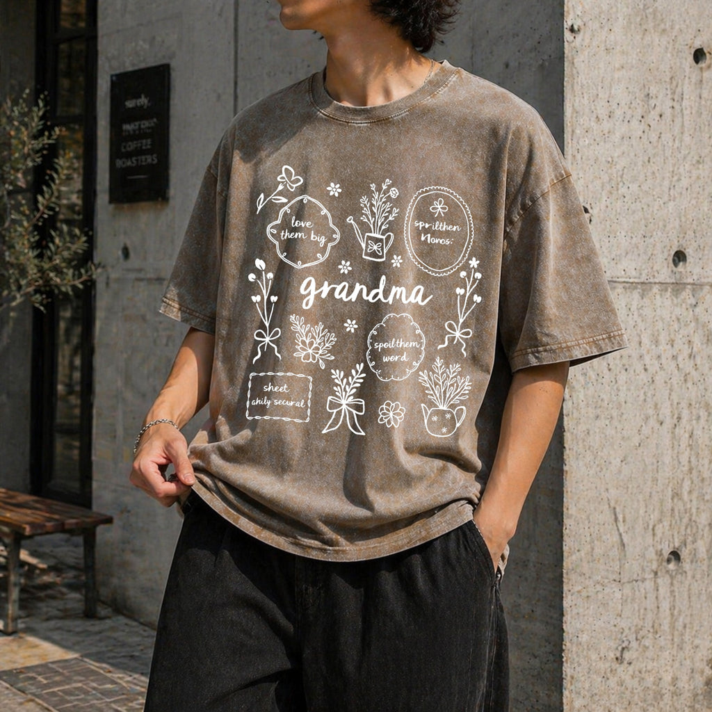 Floral Grandma Vintage Washed T-Shirt product image 3