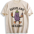 Eggplant Club Funny Veggie Lover Cartoon Vintage Washed product image 1