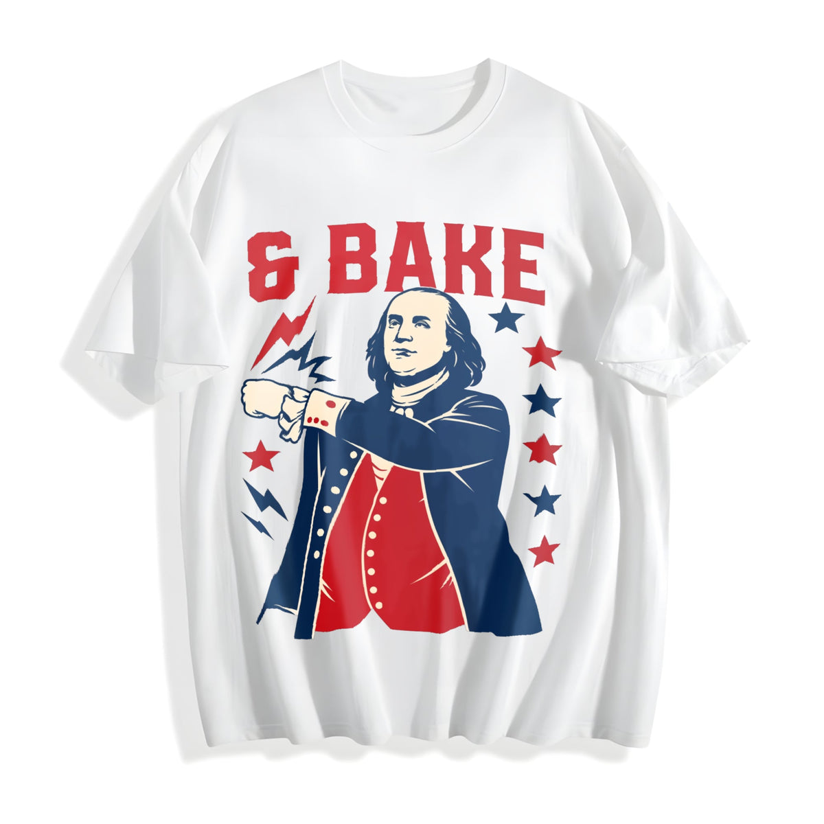 Matching 4th Of July Couples Shake And Bake Cotton T-Shirt product image 2