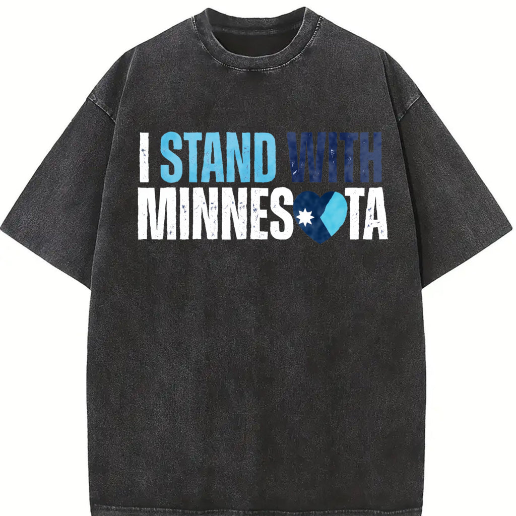 I Stand With Minnesota Vintage Washed T-Shirt product image 2