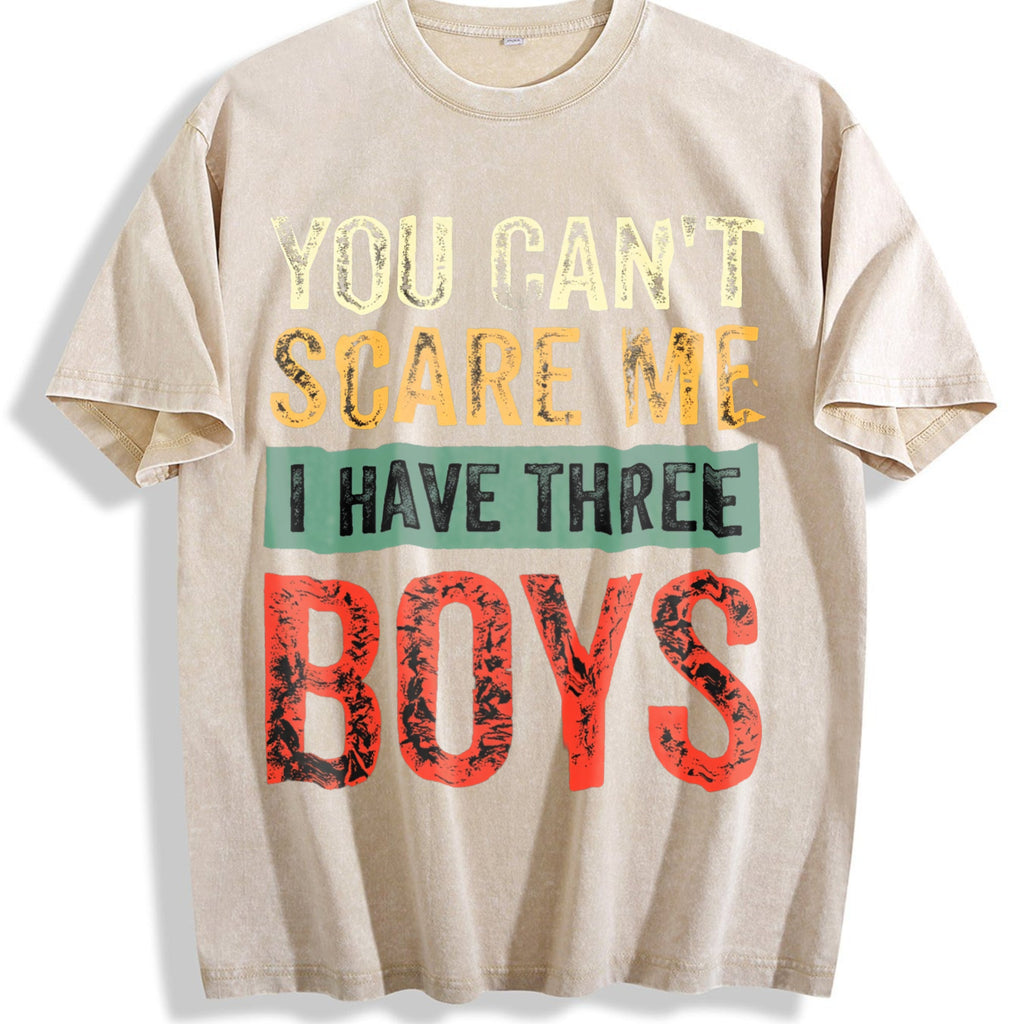You Can't Scare Me I Have Three Boys Vintage Washed T-Shirt product image 1
