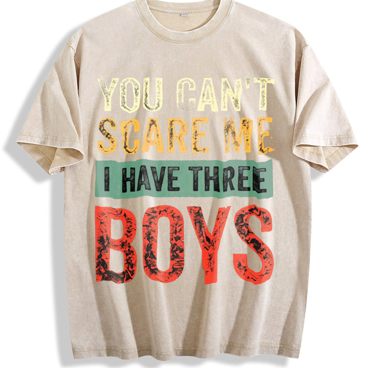You Can't Scare Me I Have Three Boys Vintage Washed T-Shirt product image 1