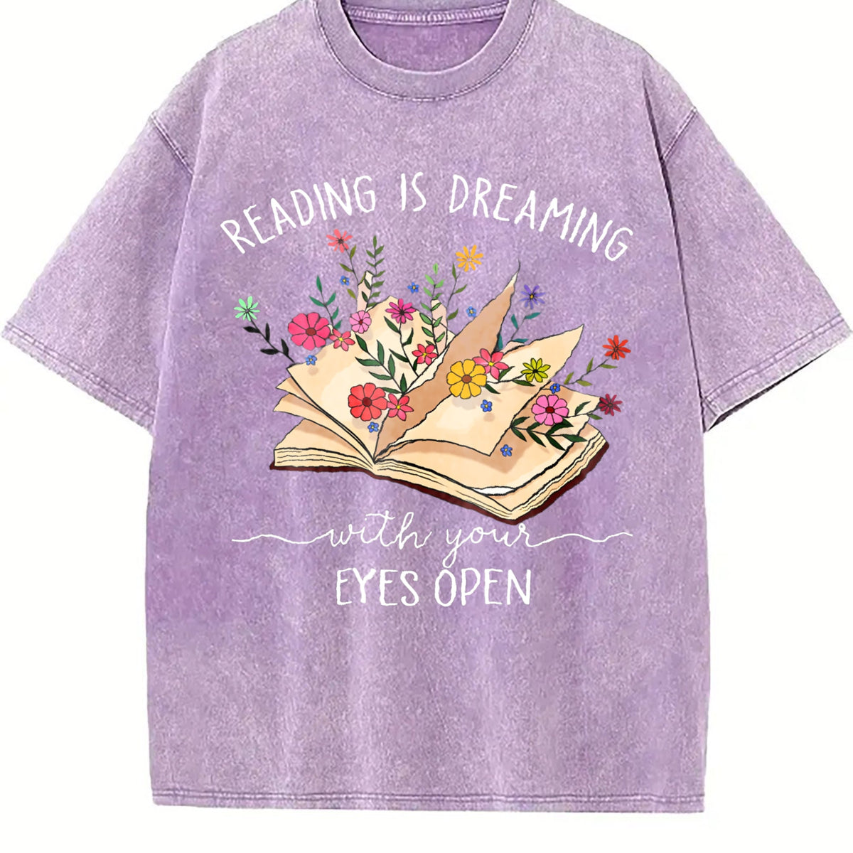 Pure With Reading Is A Dream Quote & Floral Book Vintage product image 6