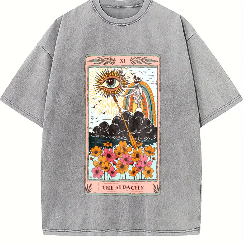The Audacity Tarot Card Vintage Washed T-Shirt product image 5