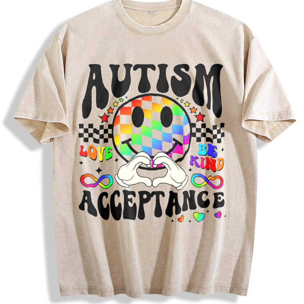 Autism Acceptance Vintage Washed T-Shirt product image 1