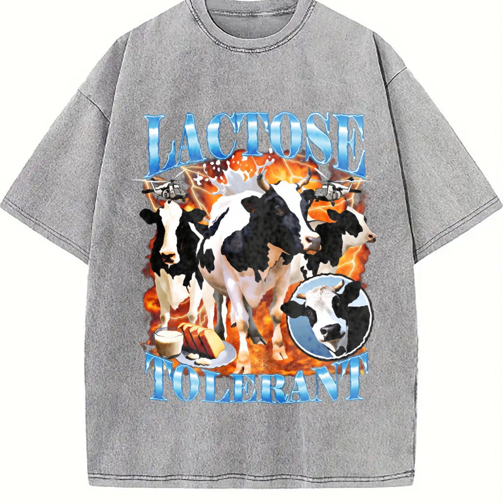 Lactose Tolerant Bootleg Vintage Washed T-Shirt product image 5