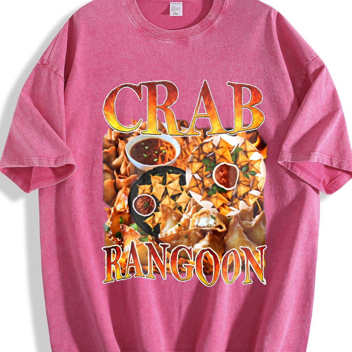 Crab Rangoon Food Vintage Washed T-Shirt product image 7