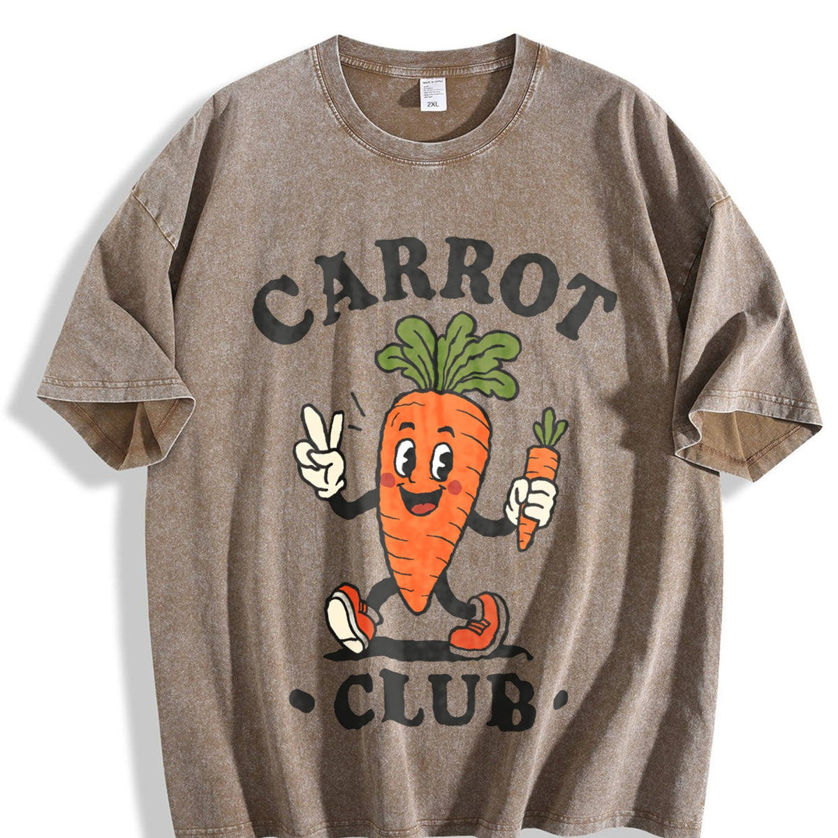 Carrot Club Funny Veggie Vintage Washed T-Shirt product image 3