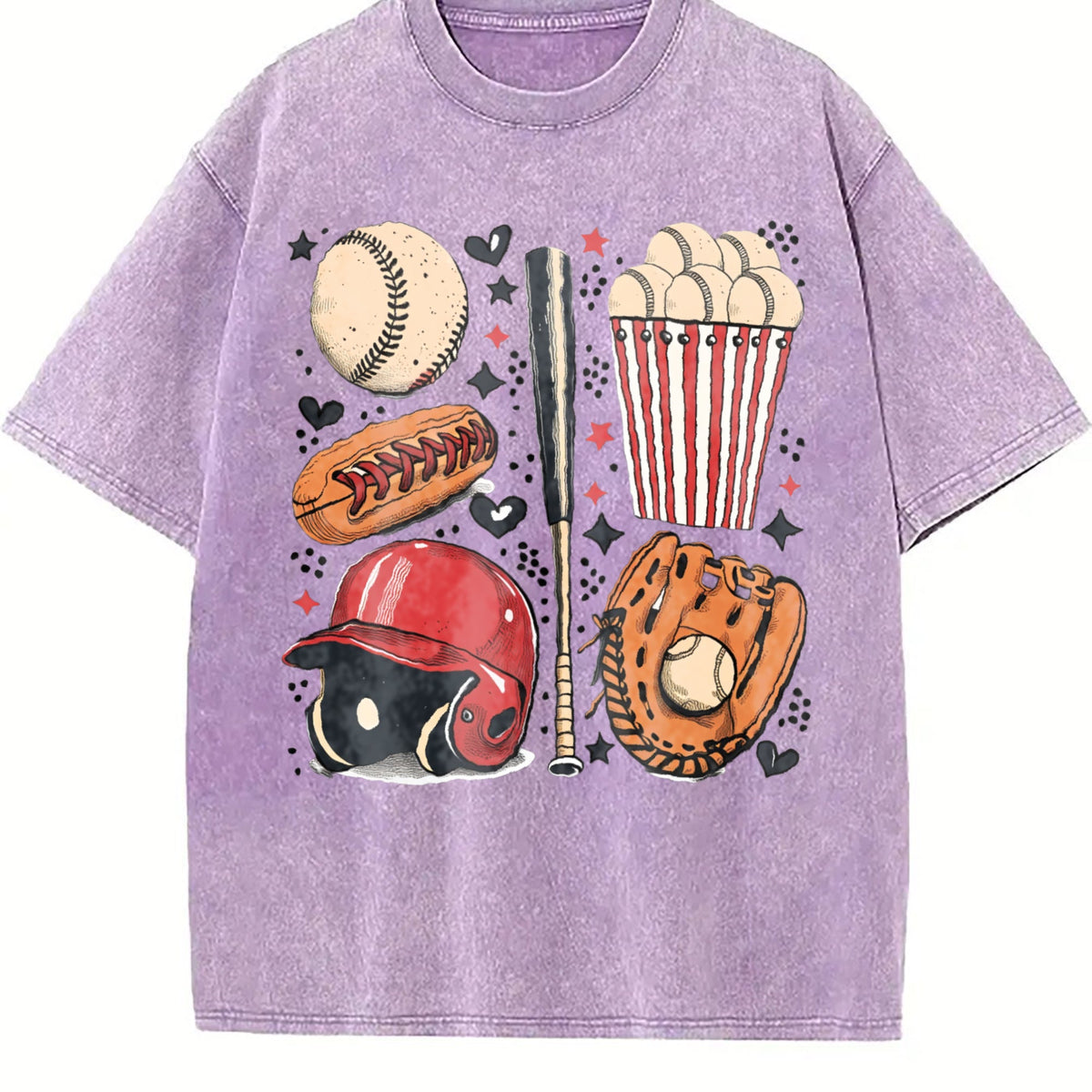 Baseball Fun Collection Vintage Washed T-Shirt product image 6