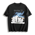 Y2K Black Halo Reach Gaming Promo Cotton T-Shirt product image 1