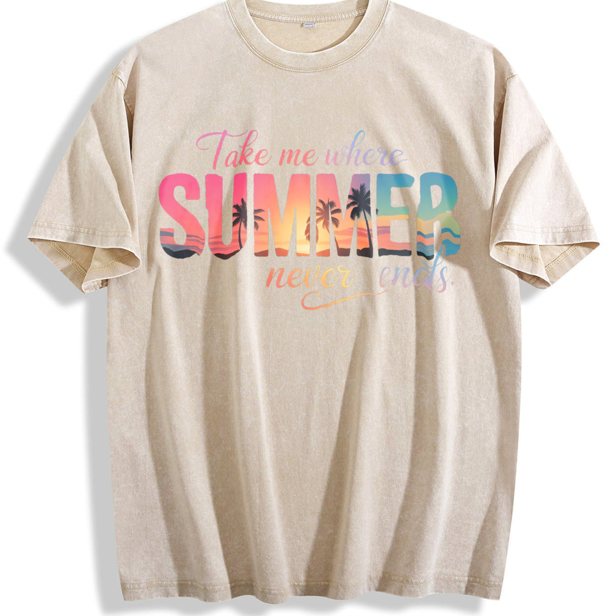 Take Me Where Summer Never Ends Vintage Washed T-Shirt product image 1