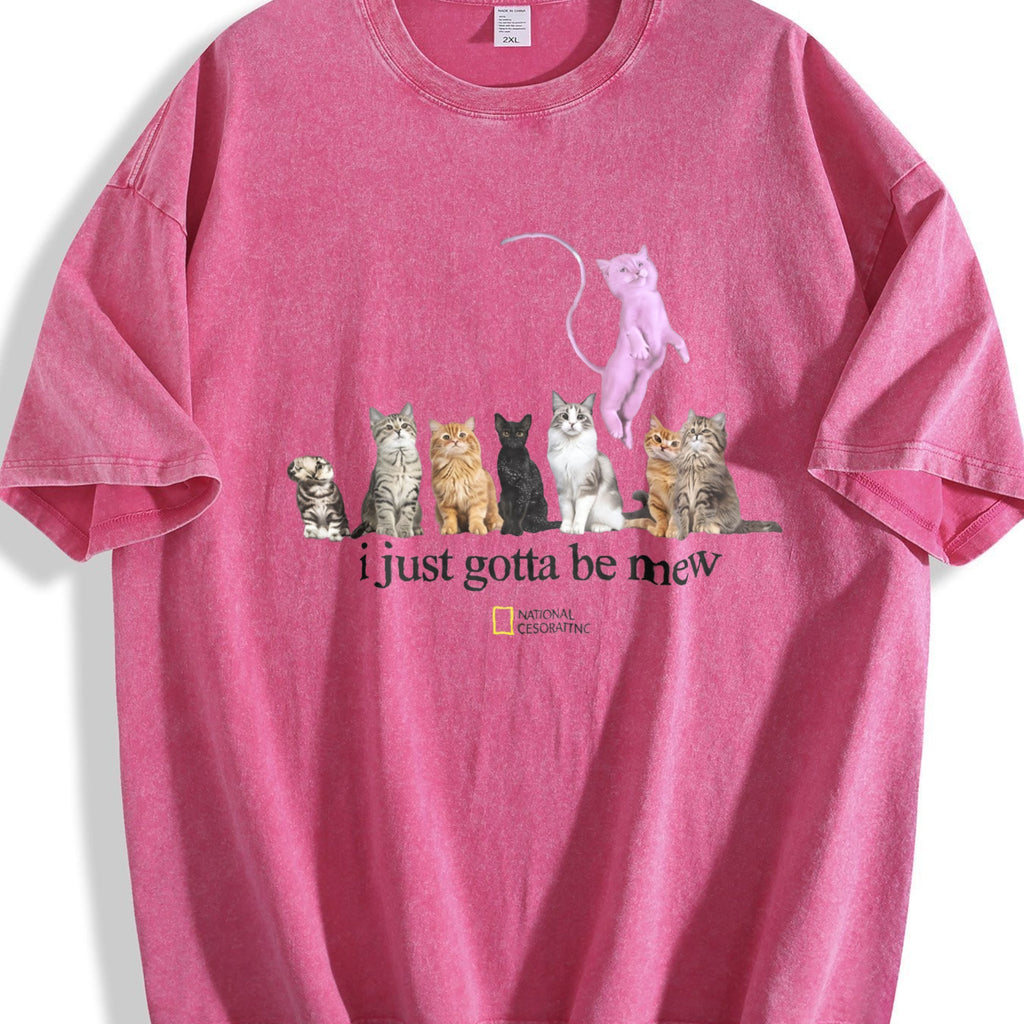 Cat I Just Gotta Be Mew Vintage Washed T-Shirt product image 7