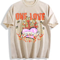 One Love Flame Heart Vintage Washed T-Shirt product image 1