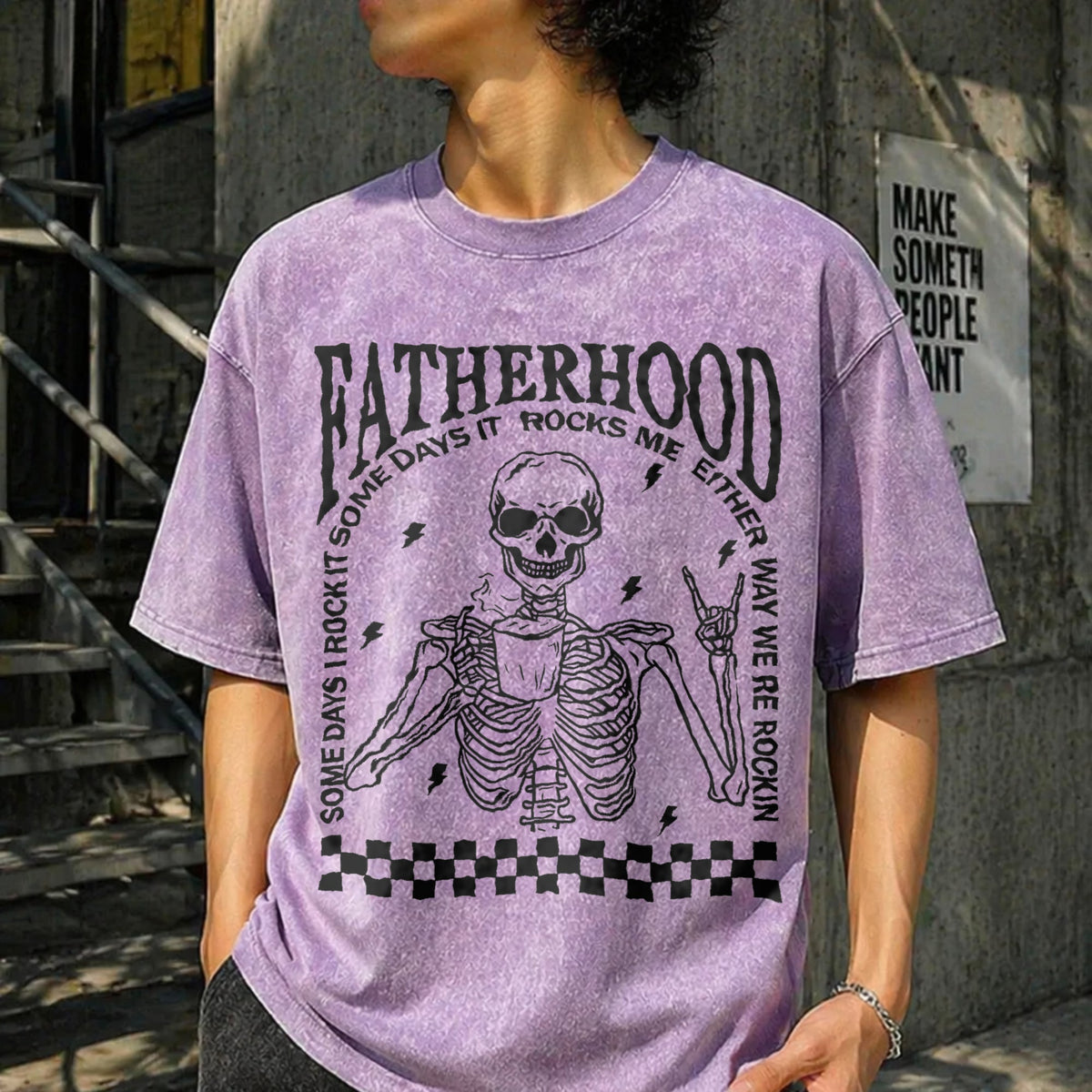 Fatherhood Vintage Washed T-Shirt product image 13