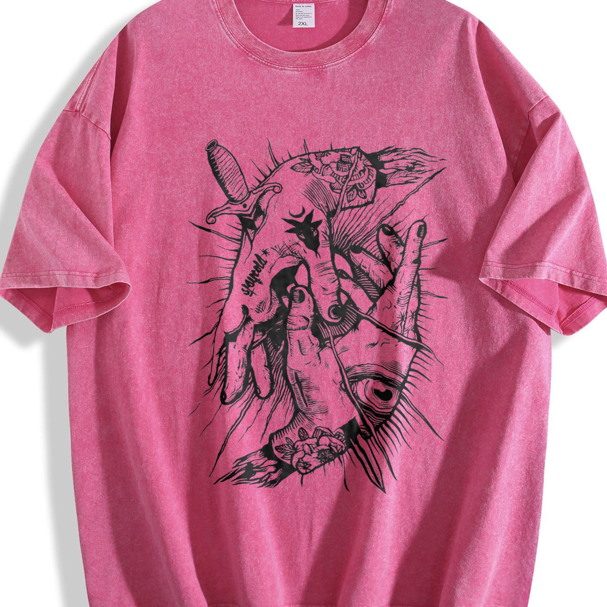 Occult Hands Eye Vintage Washed T-Shirt product image 7