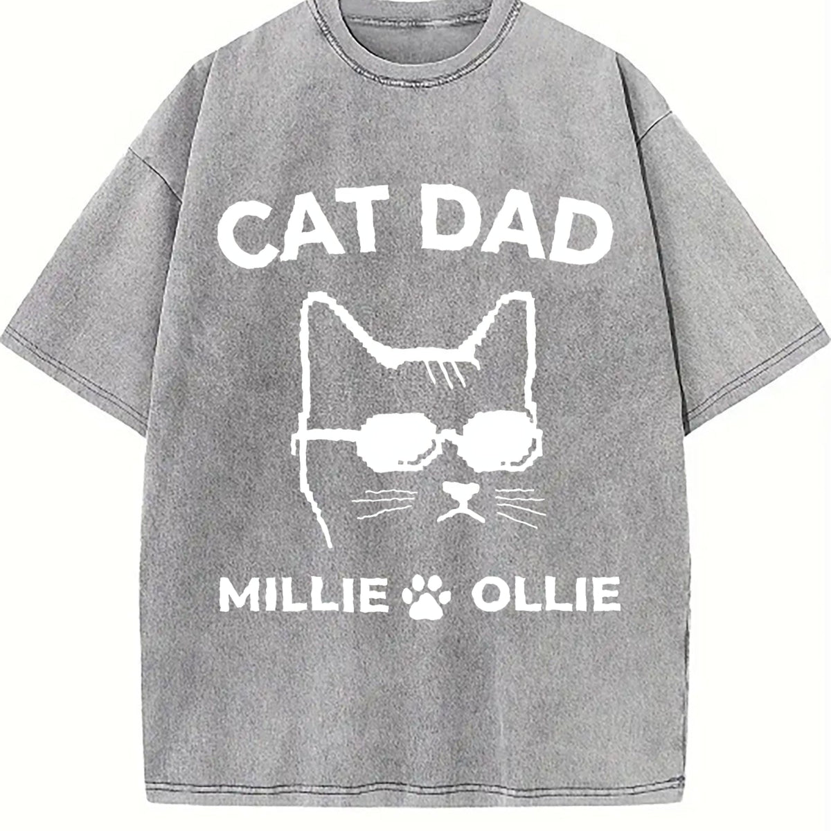 Cat Dad Vintage Washed T-Shirt product image 5