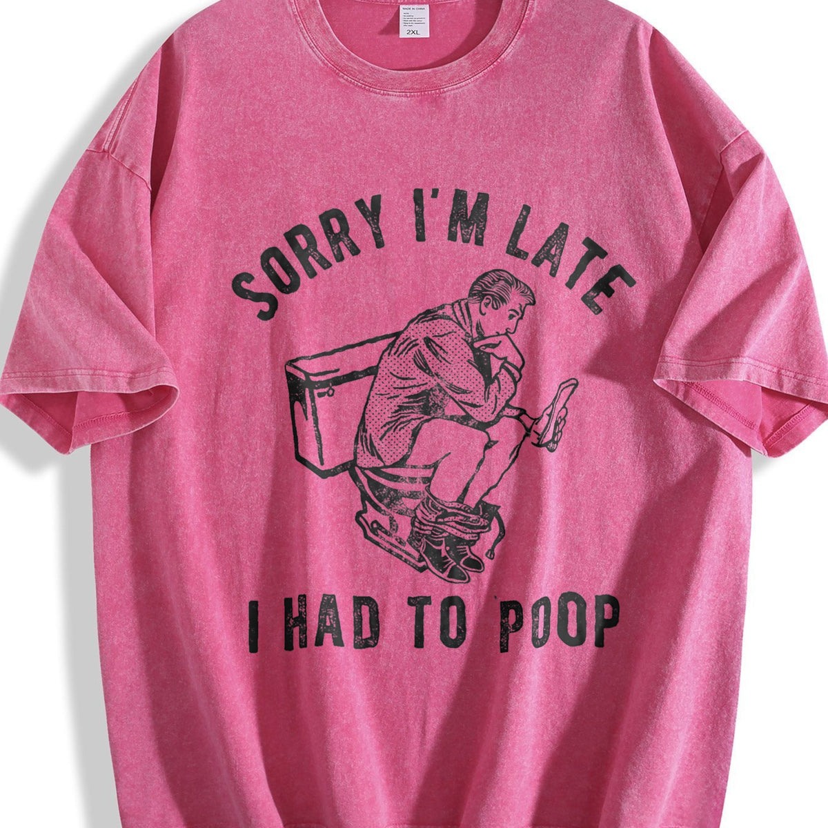 Sorry Im Late I Had To Poop Funny Saying Toilet Pooping product image 7