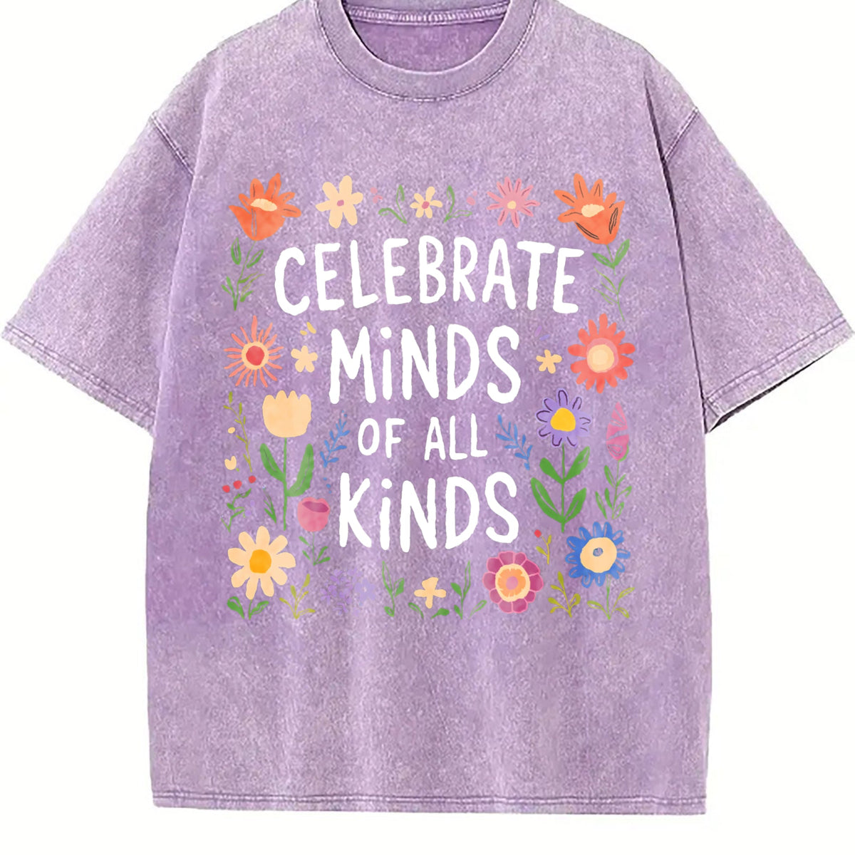 Floral & Celebrate Minds Of For All Kinds Vintage Washed product image 6