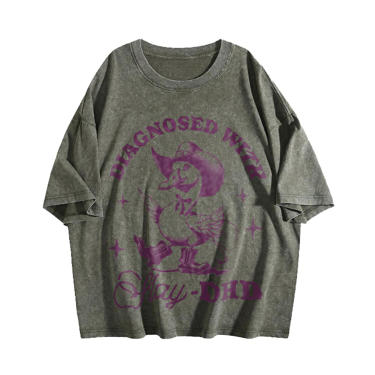 Goose Diagnosed With Slay-dhd Vintage Washed T-Shirt product image 4