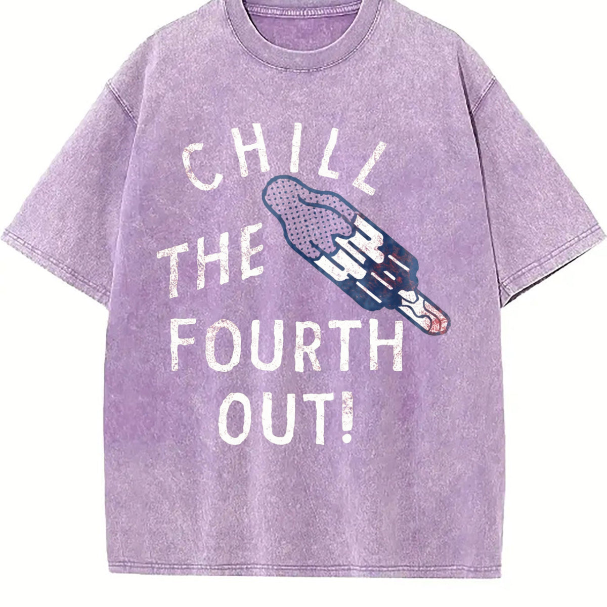 Chill The Fourth Out Funny Of July Popsicle Joke Vintage product image 6