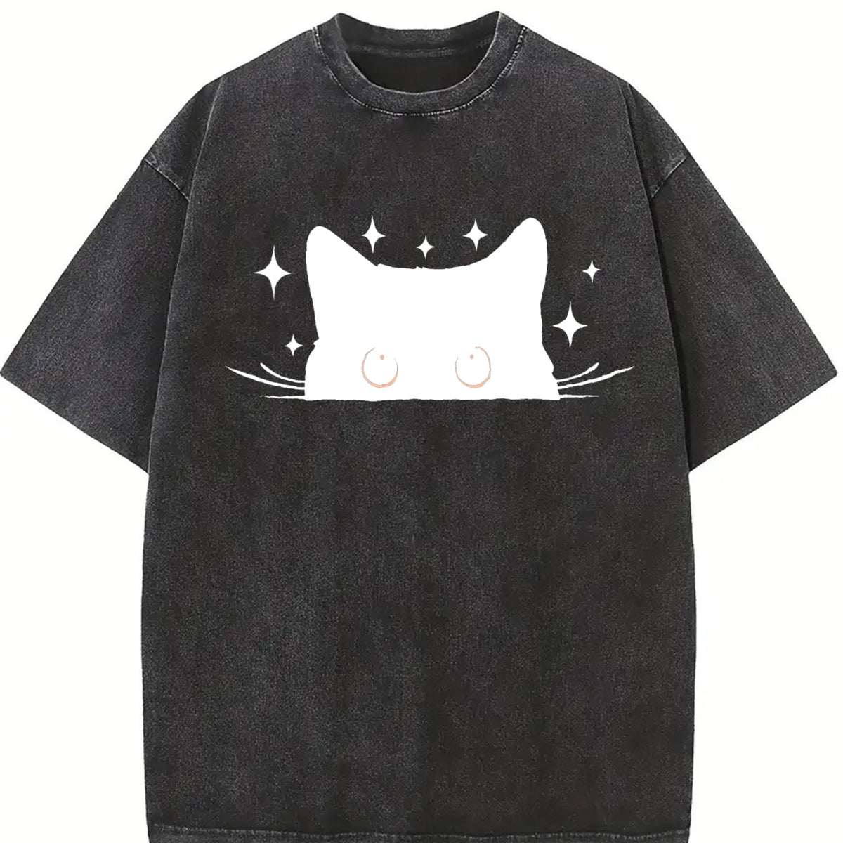 Cat Vintage Washed T-Shirt product image 2