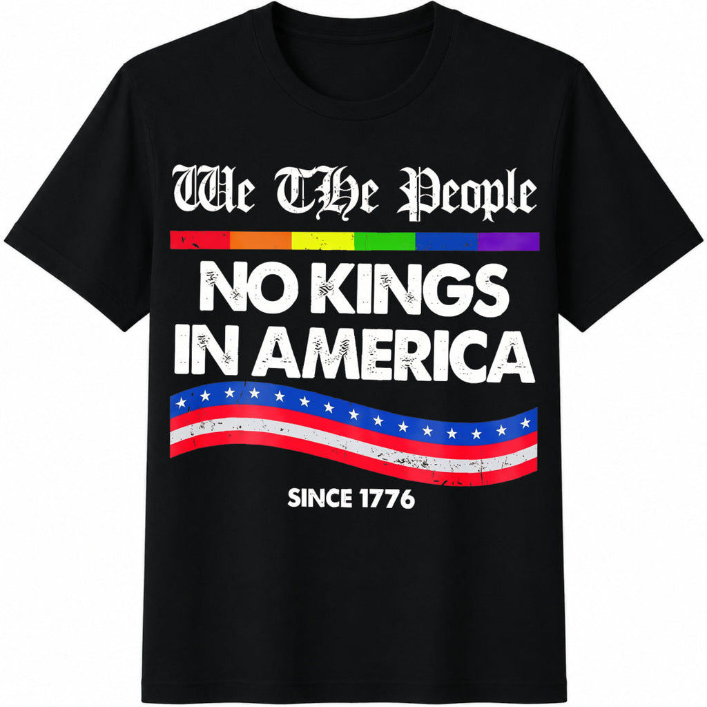 No Kings In America Anti Trump Cotton T-Shirt product image 1